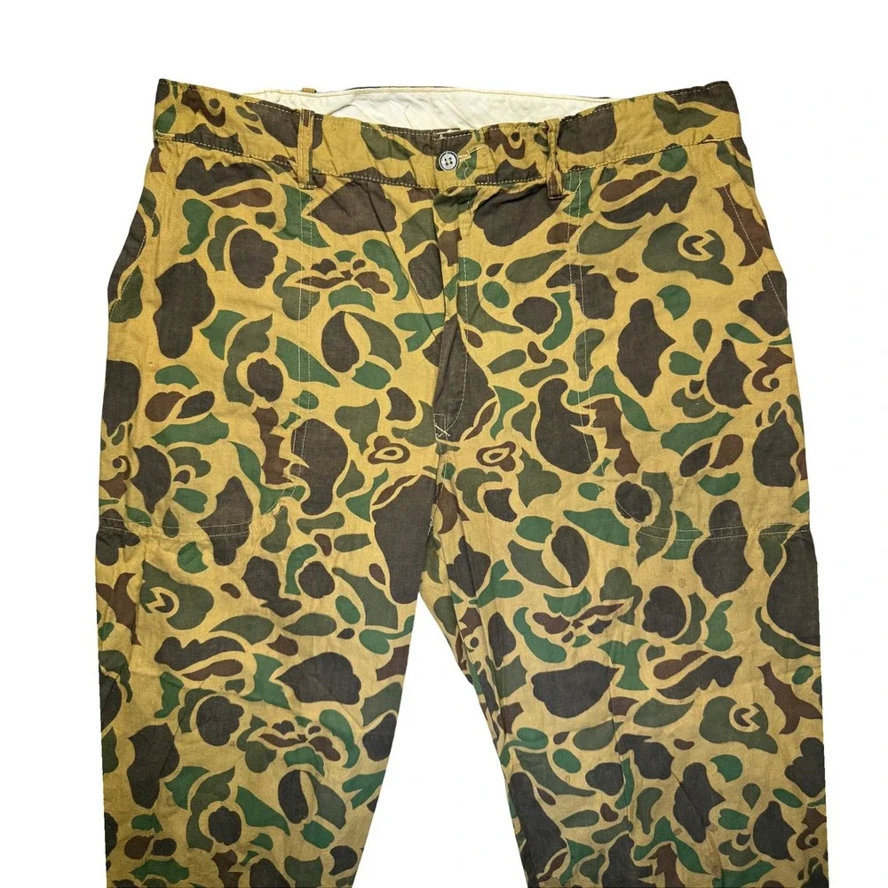 Vintage Frog Skin Camo Fatigue Pants Mens L Duck Military Lightweight‎ Hong Kong